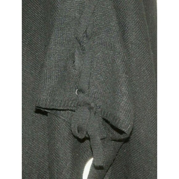 Madden Black Poncho Style Sweater Oversized One Size Lagenlook Grunge Casual - Picture 6 of 10